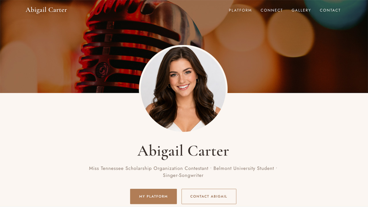 Abigail Carter's CanvasOne site
