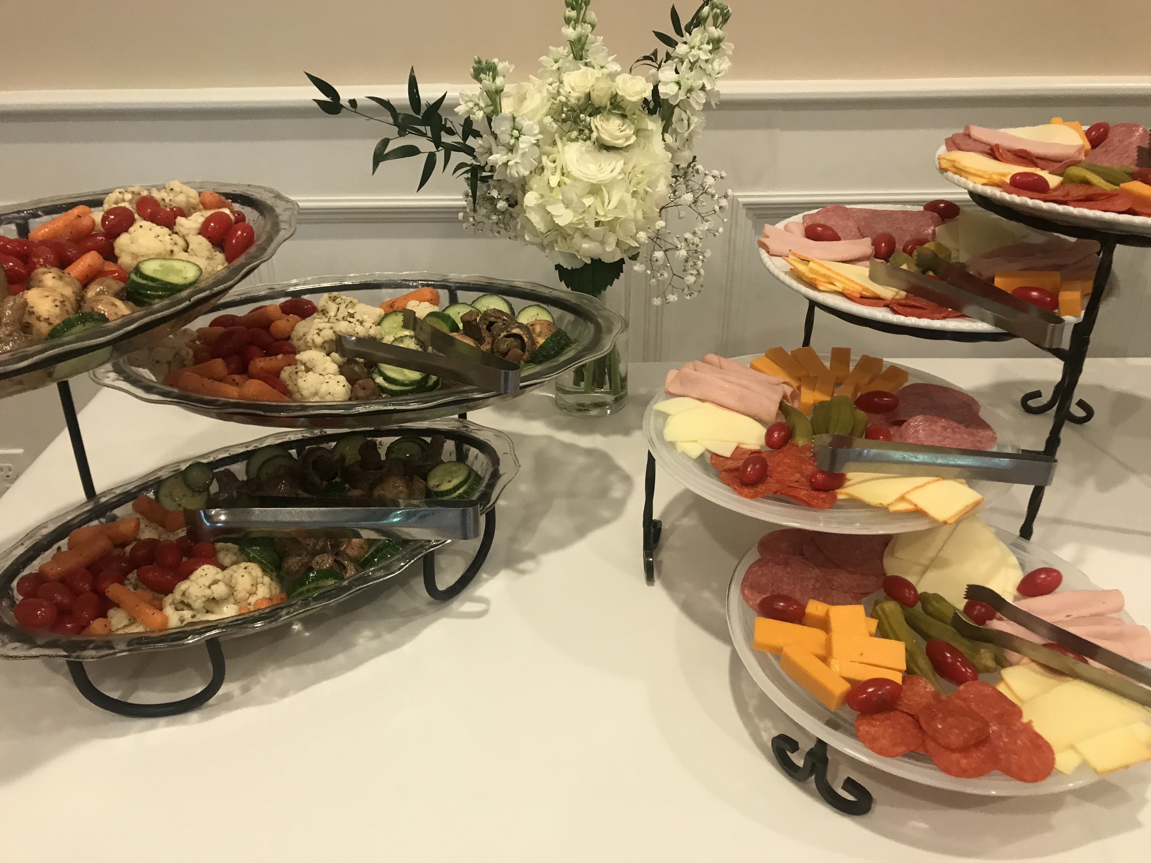 Antipasto trays catering display