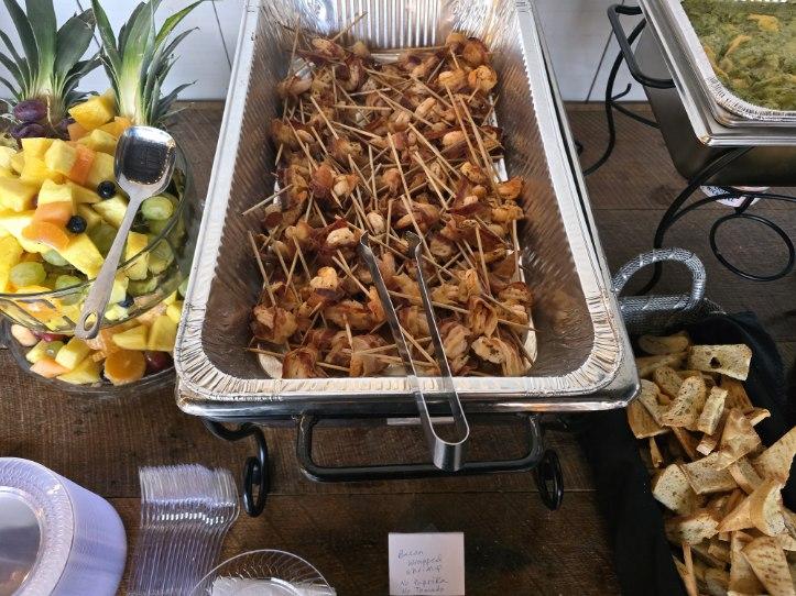 Cajun bacon-wrapped shrimp hors d'oeuvres